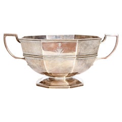 Antique Armorial Silver Pedestal Bowl / Cup by C. C. Pilling for Tiffany & Co.