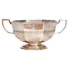 Armorial Silver Pedestal Bowl / Cup by C. C. Pilling for Tiffany & Co.