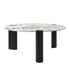 Mesa de Comedor Amoris con Tablero de Mármol Breccia Lunare Brillante