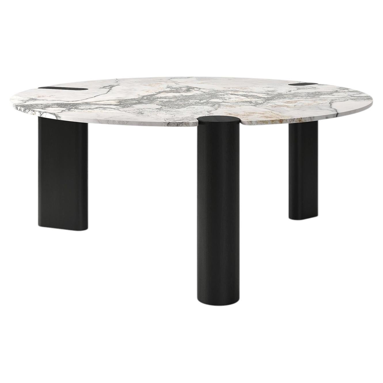 Amoris Glossy Breccia Lunare Marble Top Dining Table For Sale