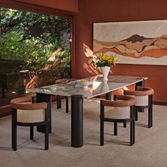 Amoris Marble & Moka Ash Dining Table