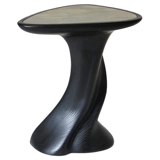 Amorph Abbi Side Table Ebony stain on Ash wood with Marble Top
