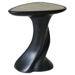 Amorph Abbi Side Table Ebony stain on Ash wood with Marble Top