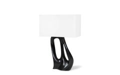 Amorph Ana Table lamp Ebony stain on Ash wood with Ivory silk shade