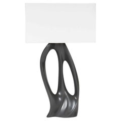 Amorph Ana Table lamp Gray Lacquer with Ivory silk shade