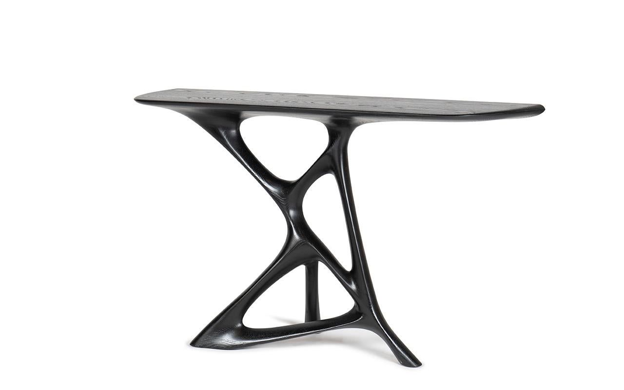 Organic Modern Anika Console Ebony on Ash wood by Amorph For Sale