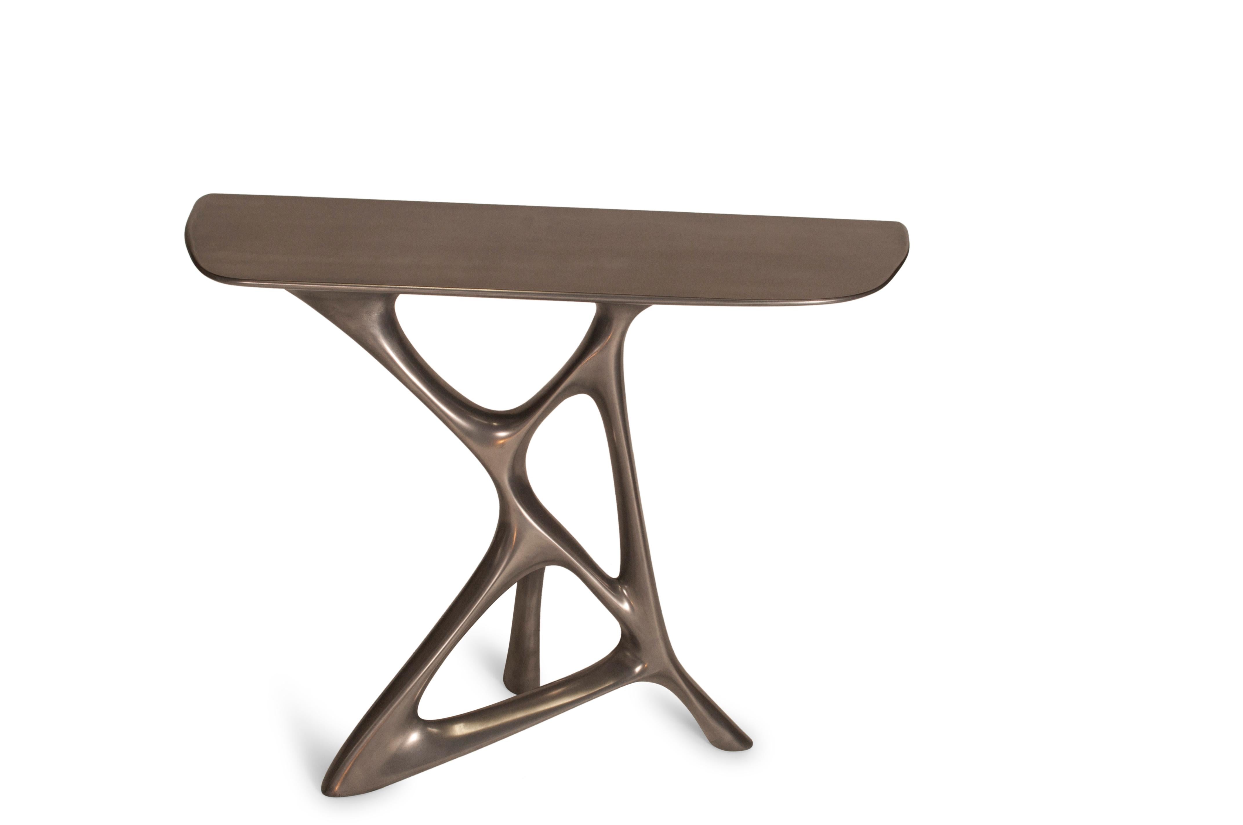 American Amorph Anika Console in Stainless Steel Finish