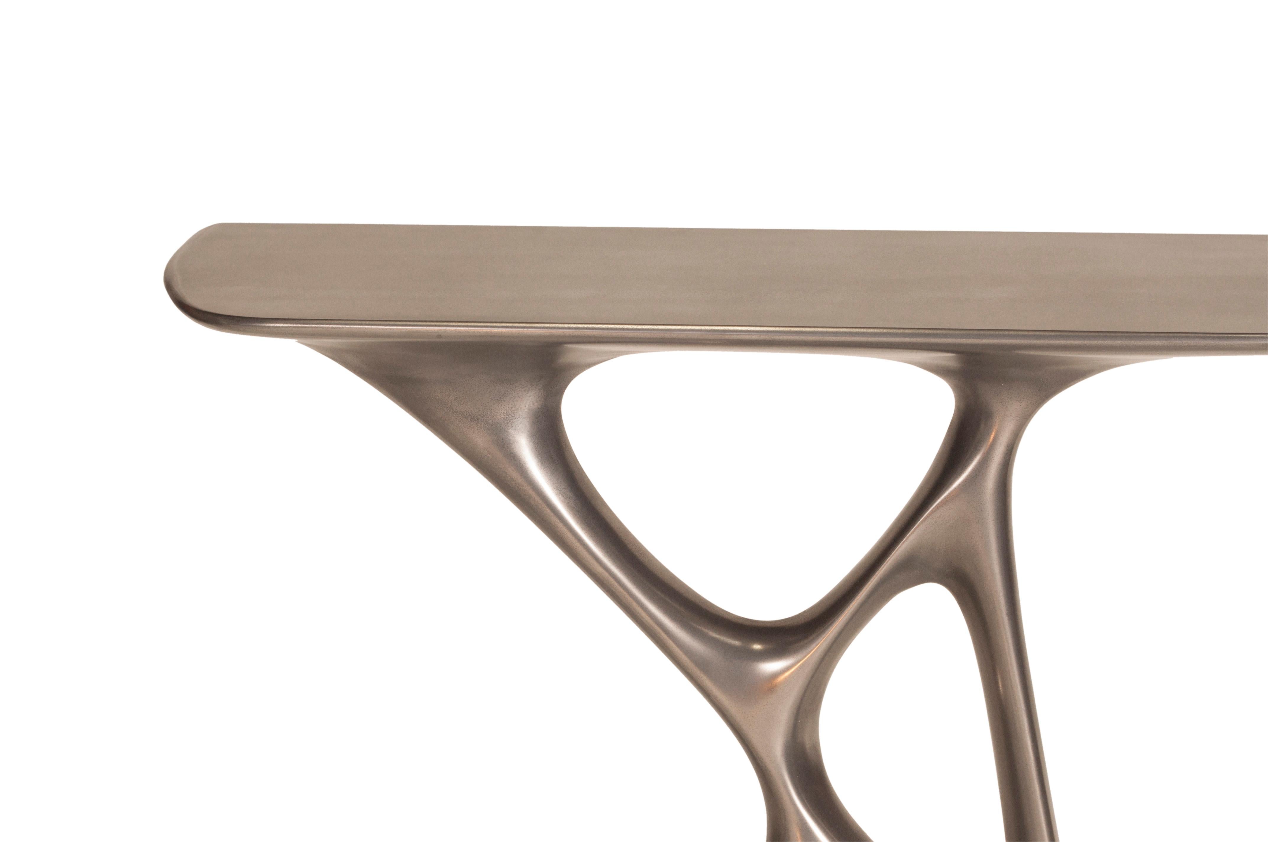 Amorph Anika Console in Stainless Steel Finish In New Condition In Los Angeles, CA