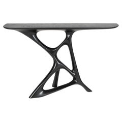 Table console Amorph Anika teinture ébène sur bois de frêne 