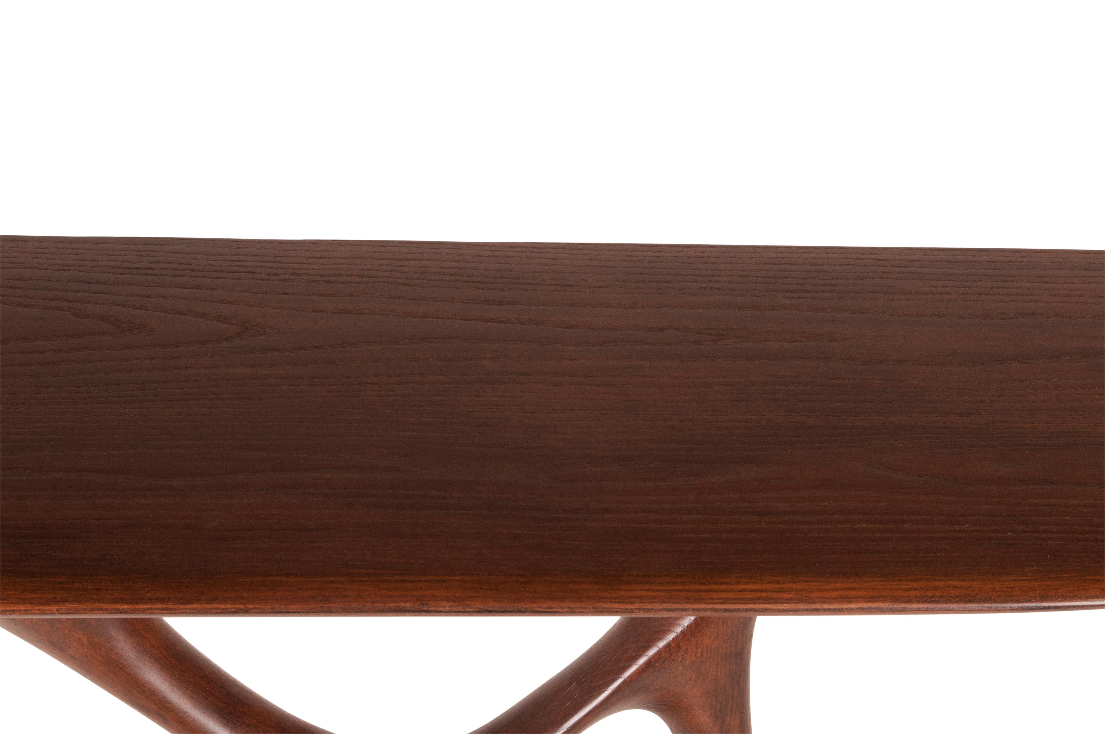 Amorph Anika Console table in Walnut stain on Ash wood In New Condition For Sale In Los Angeles, CA