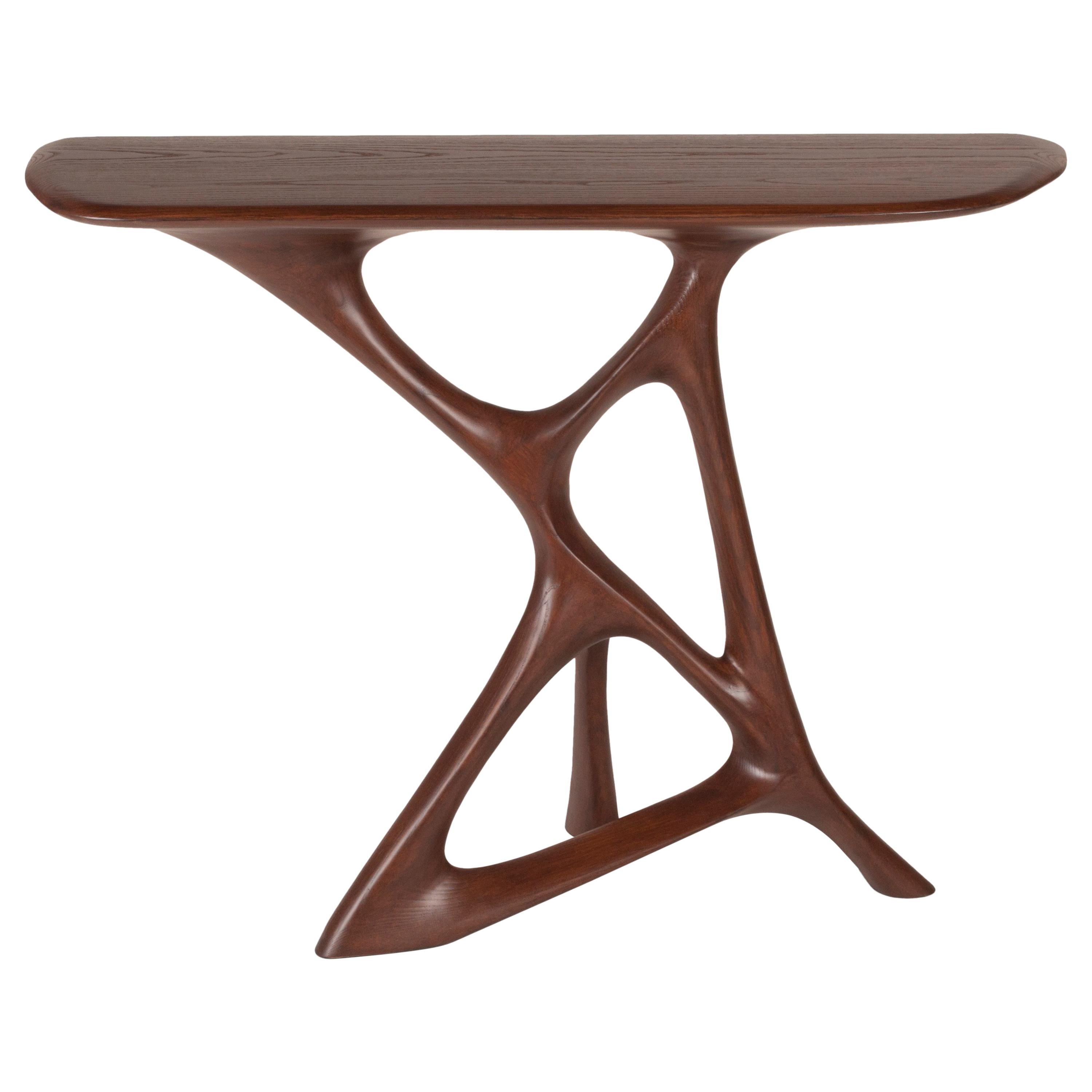 Amorph Anika Console table in Walnut stain on Ash wood For Sale