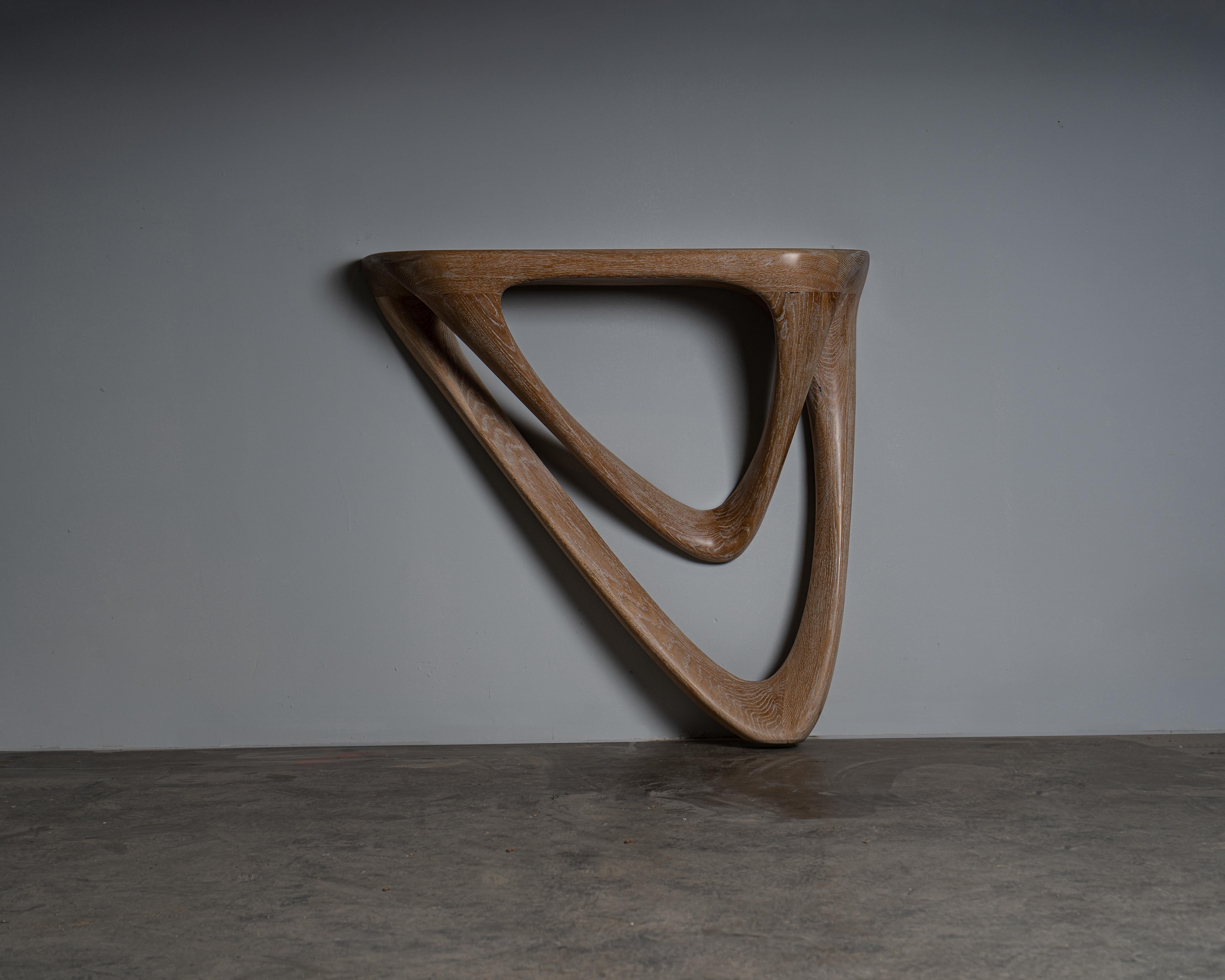 American Aras Console table White Oak, Stained, Wall Mounted by Amorph For Sale