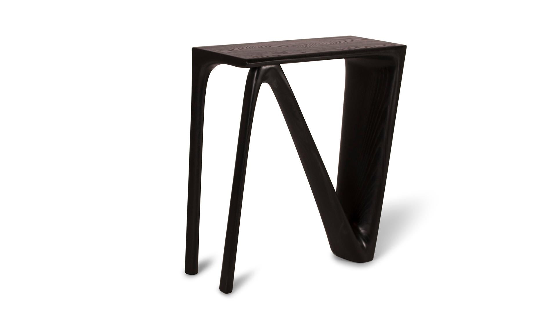 American Amorph Astra Console Table Ebony stain on Ash wood For Sale