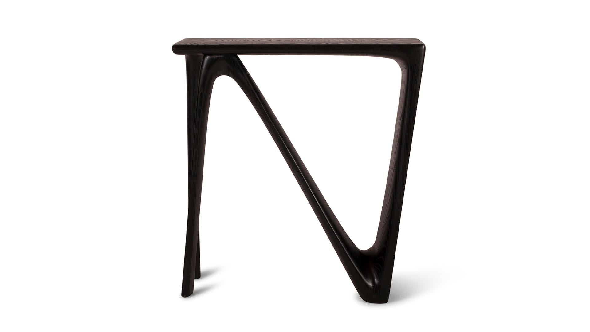 American Astra Console Table in Ebony stain on Ash wood by Amorph For Sale