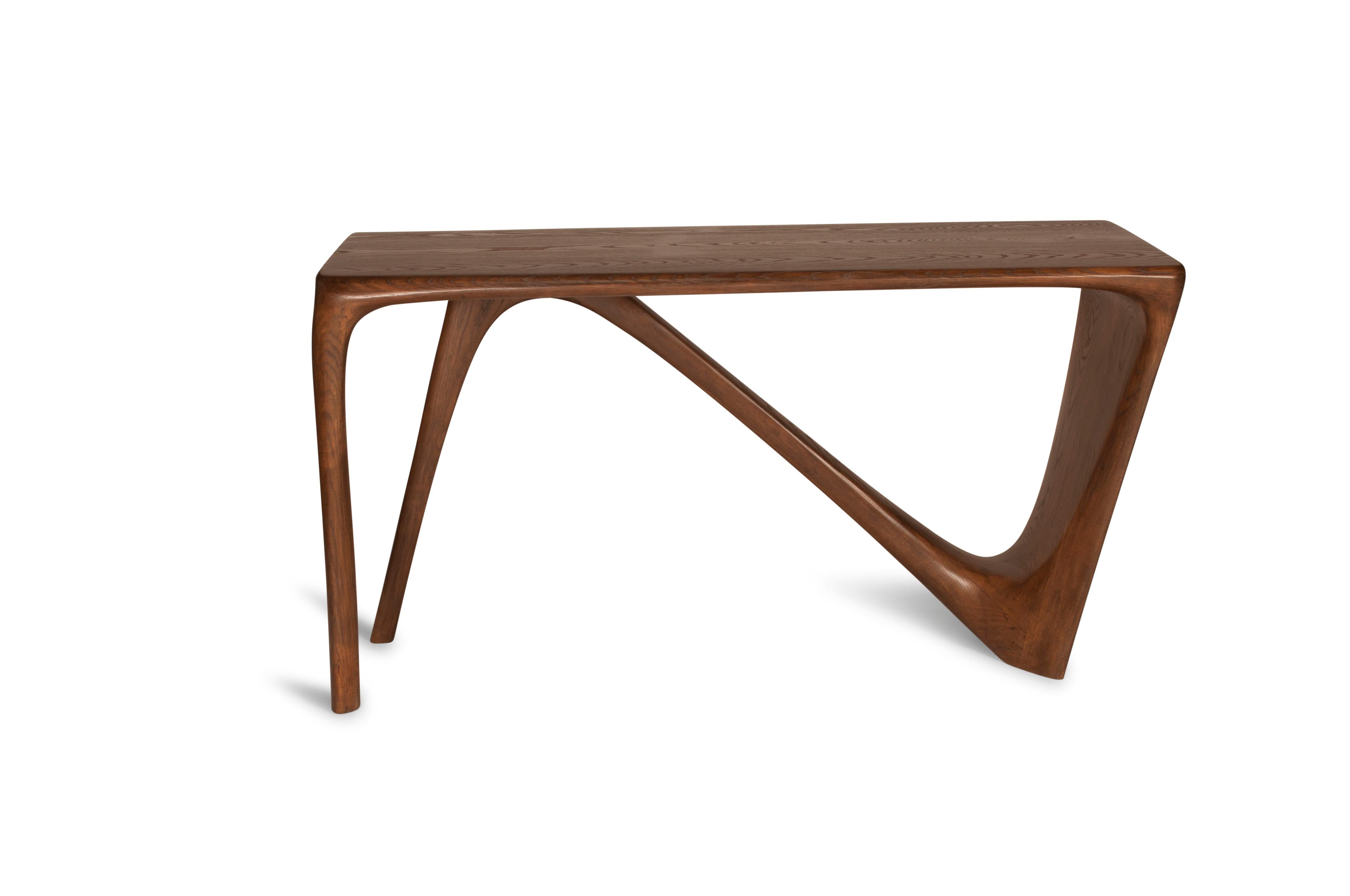 American Amorph Astra modern Desk in Graphite Walnut Stain on Ash wood  For Sale