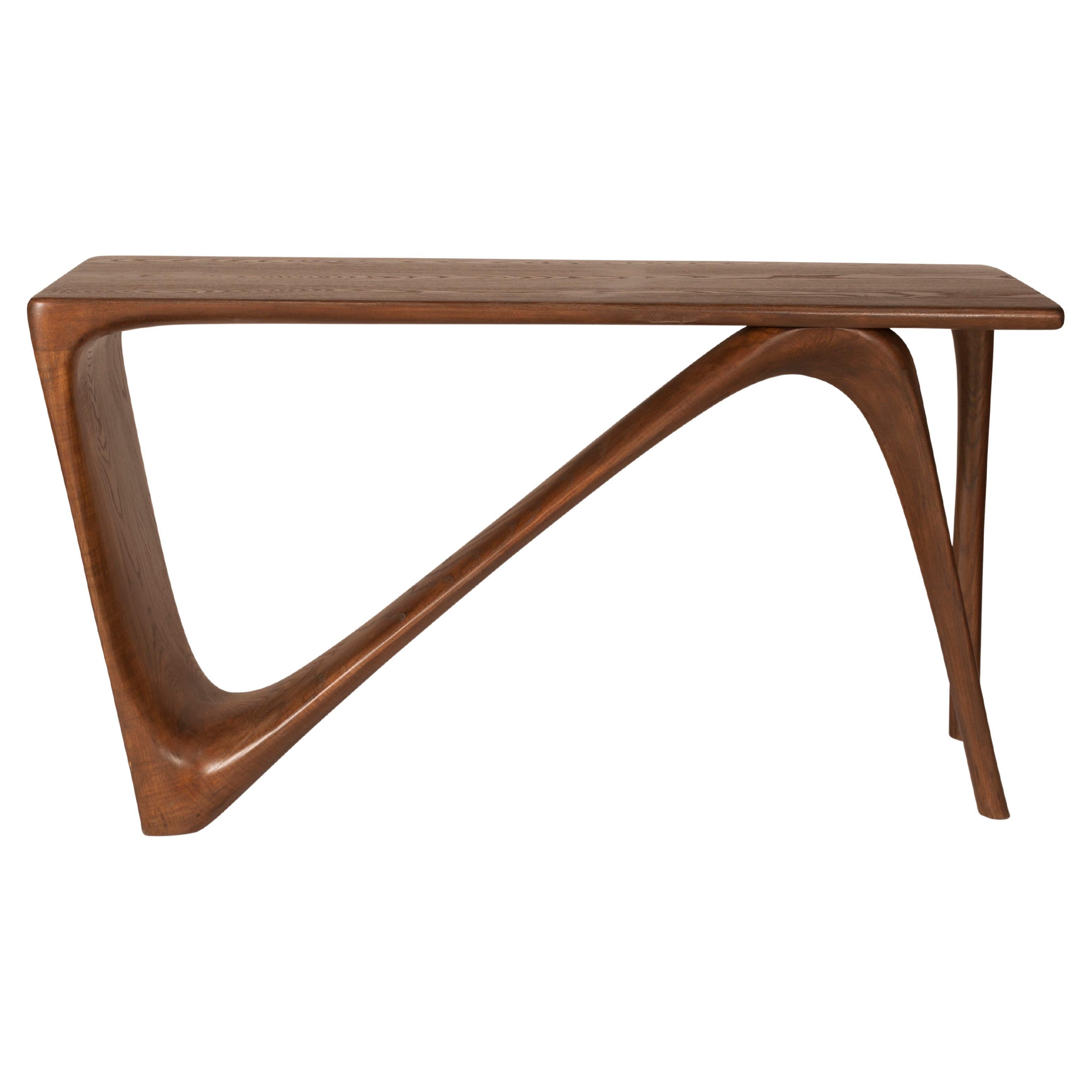Amorph Astra modern Desk in Graphite Walnut Stain on Ash wood  For Sale