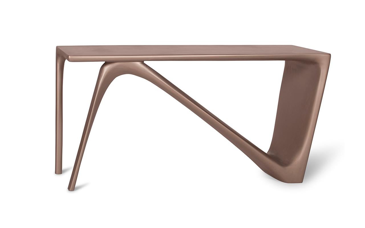 Modern Amorph Astra Desk in Metallic Gold Lacquer  For Sale