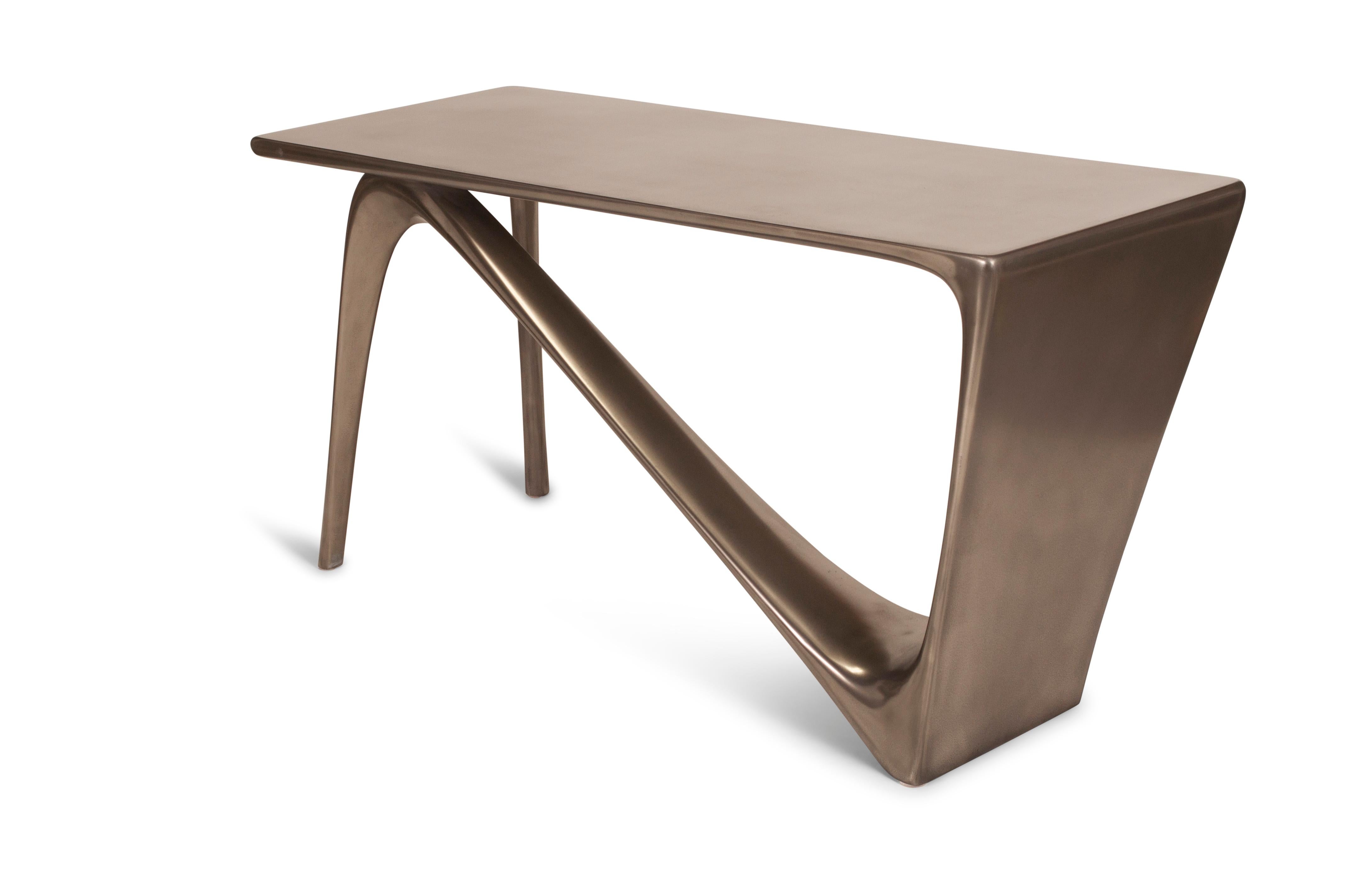 Amorph Astra Desk in Nickel Finish In New Condition In Los Angeles, CA