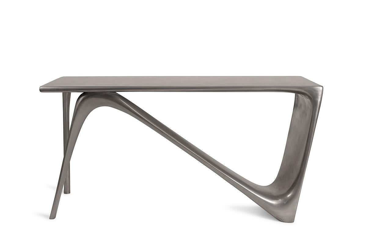 Modern Amorph Astra Desk in Stainless steel lacquer finish 