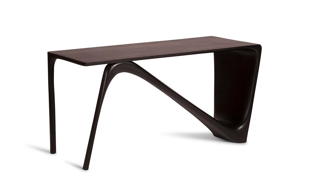 Organic Modern Amorph Astra modern Desk, Ebony stain on Walnut wood For Sale