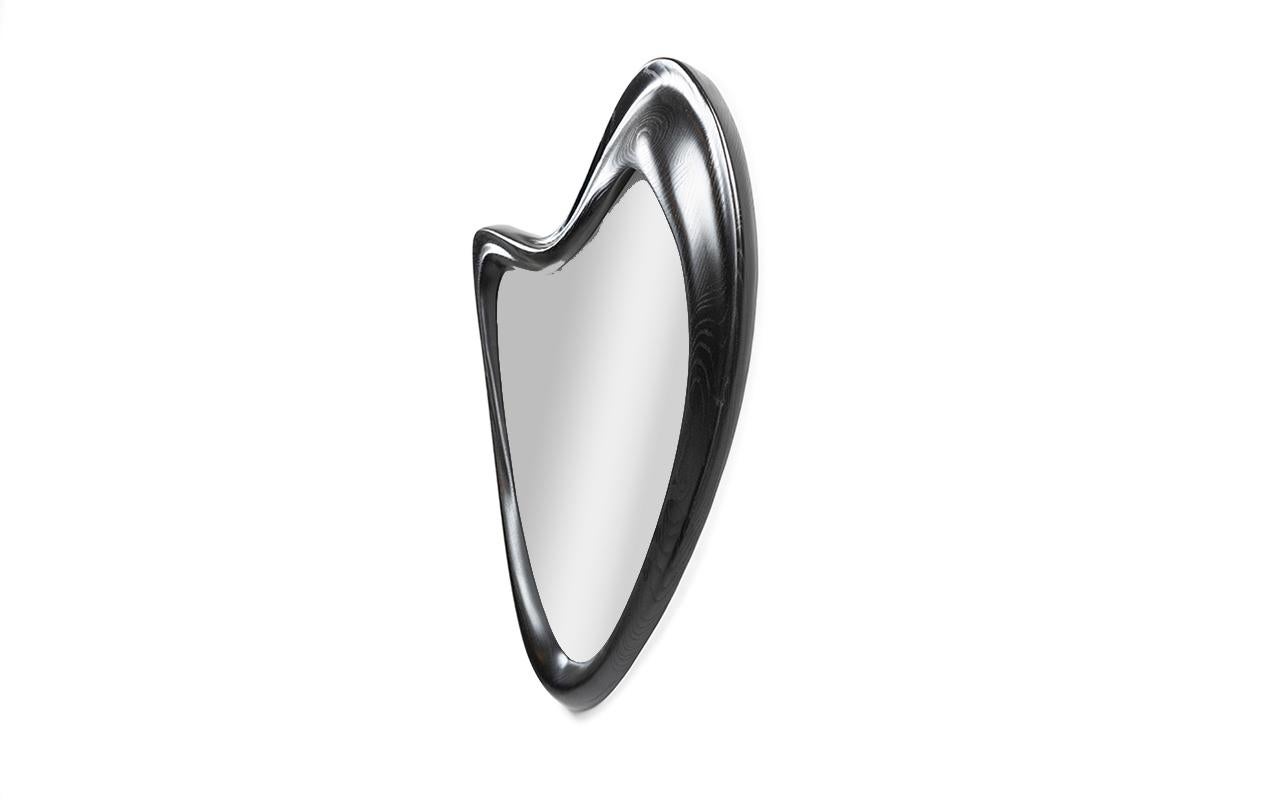 Américain Miroir mural Celine en teinte Ebène sur Wood Wood par Amorph en vente