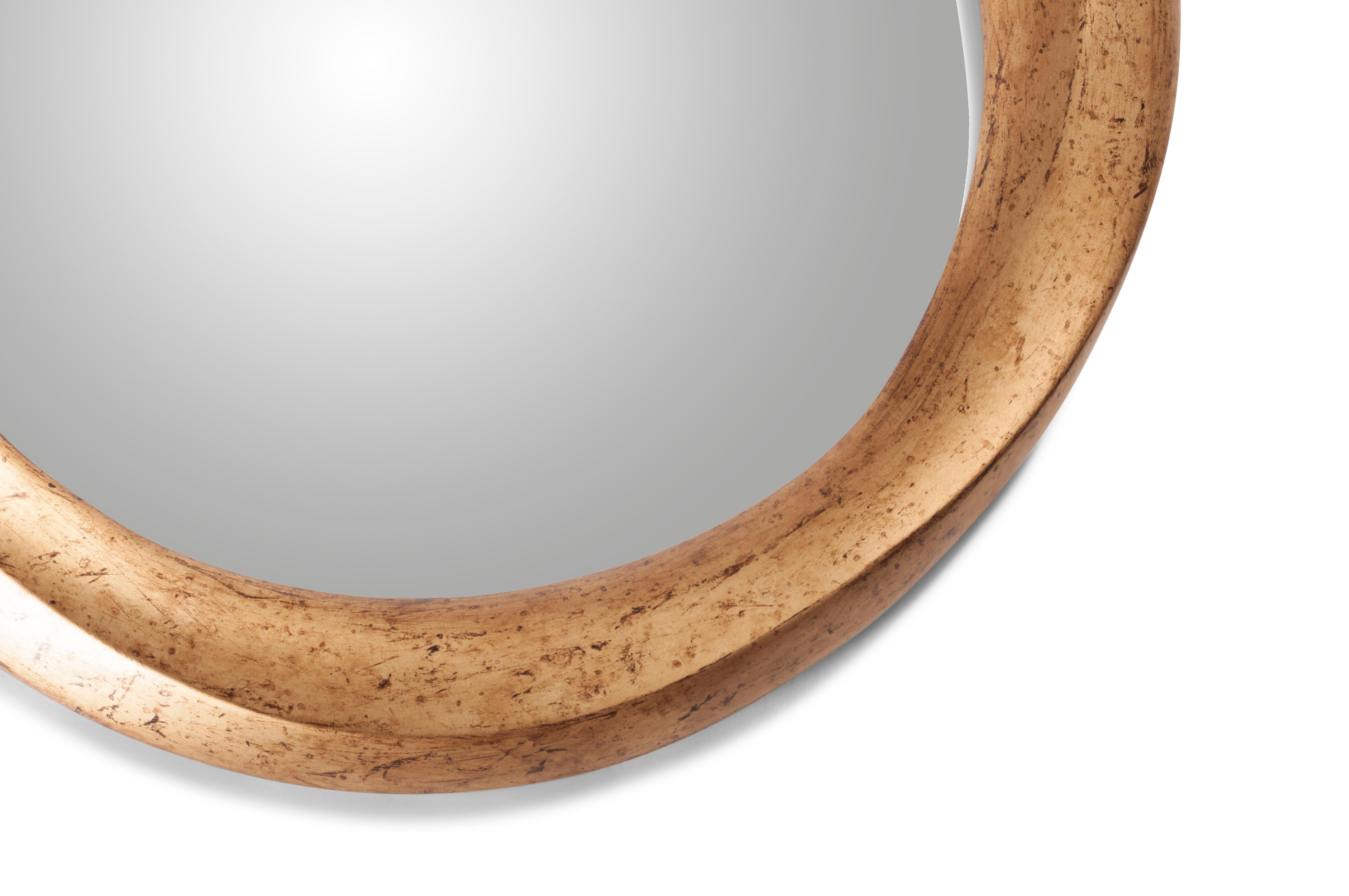 American Amorph Chiara Mirror Frame, Rusted Gold Finish  For Sale