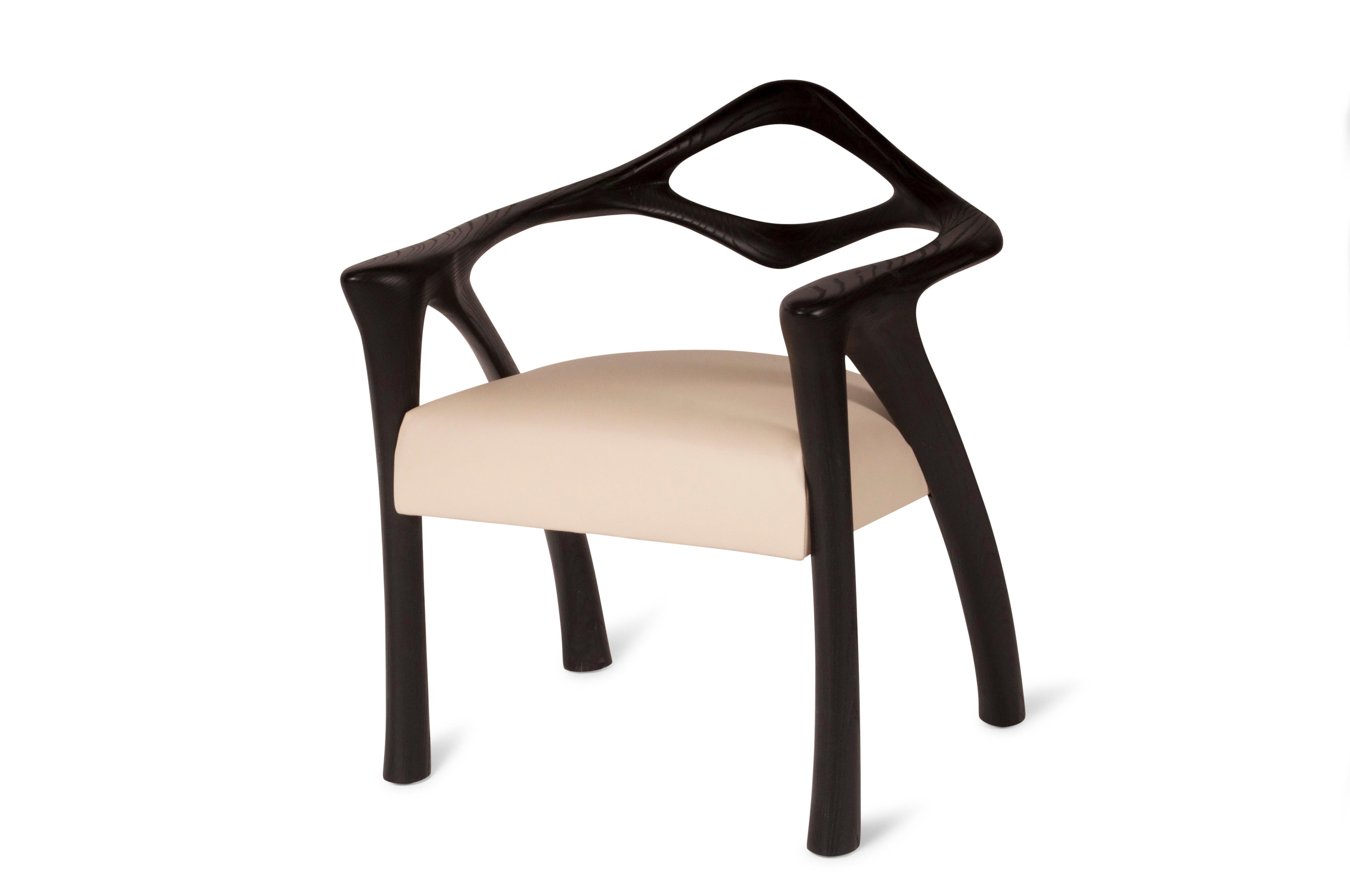 American Amorph Darcey Dining Chair, Ebony Stained For Sale