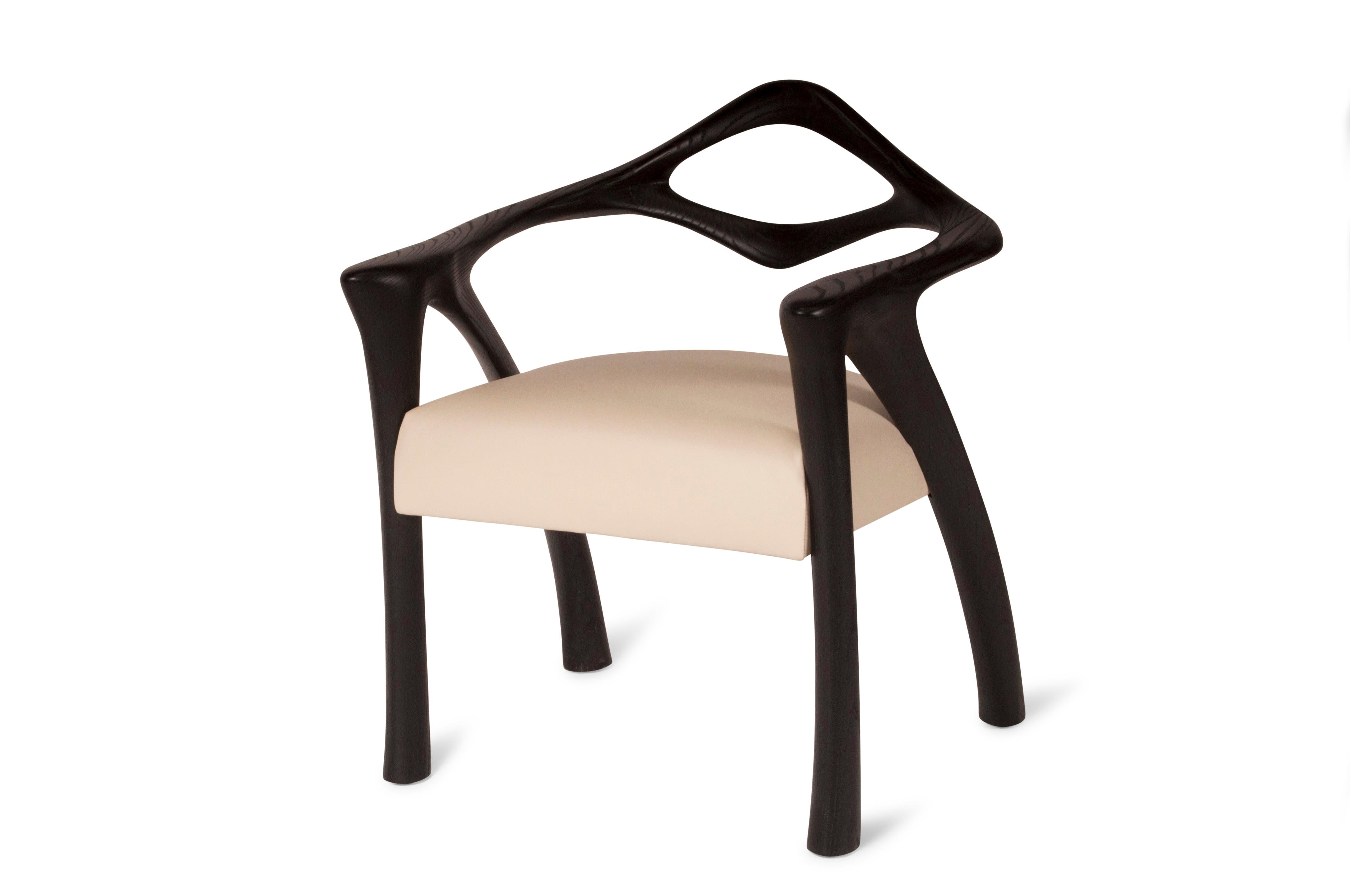 Amorph Darcey Dining Chair, Set of 4, Ebony Stained In New Condition For Sale In Los Angeles, CA