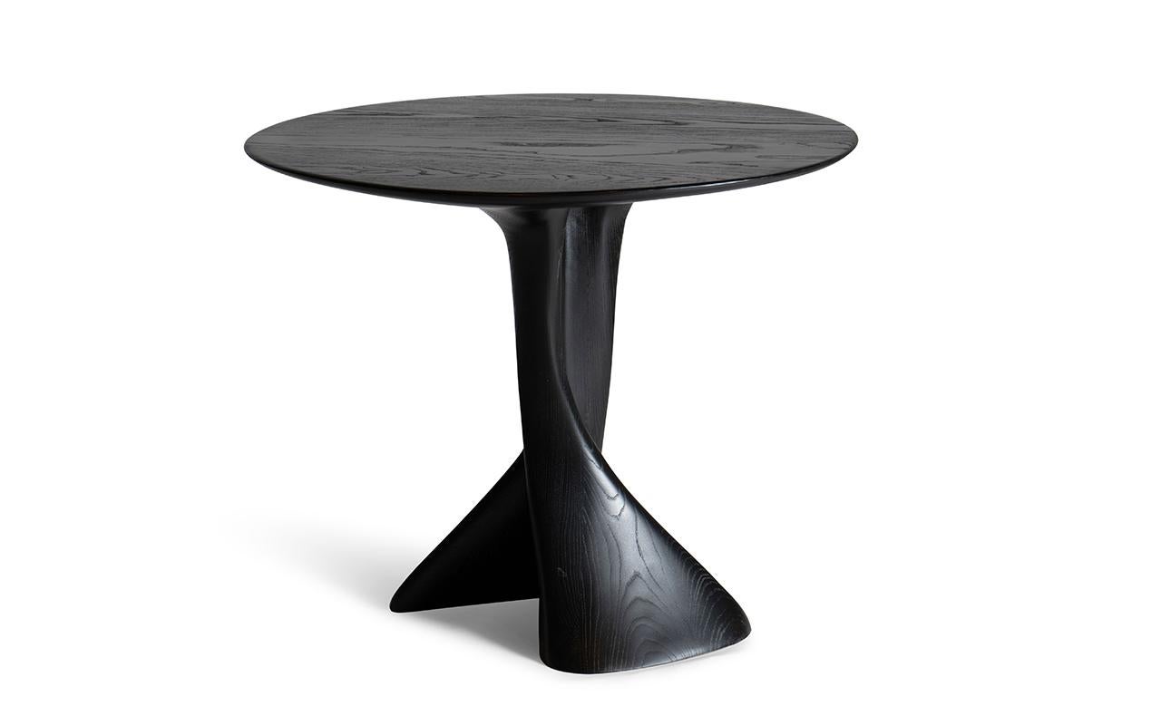 American Amorph Dervish Dining Table Ebony stain in Ash wood For Sale