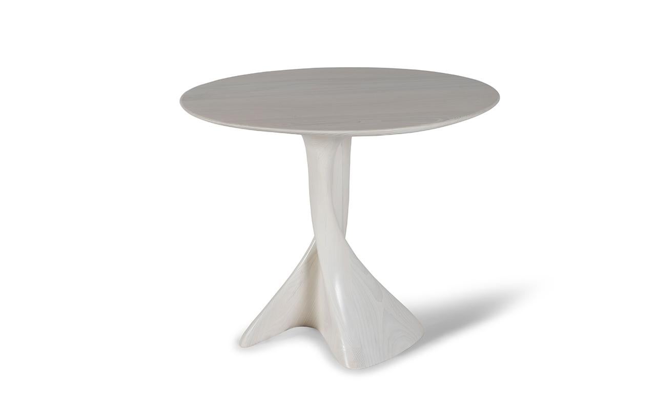 American Amorph Dervish Dining Table White Wash stain in Ash wood For Sale