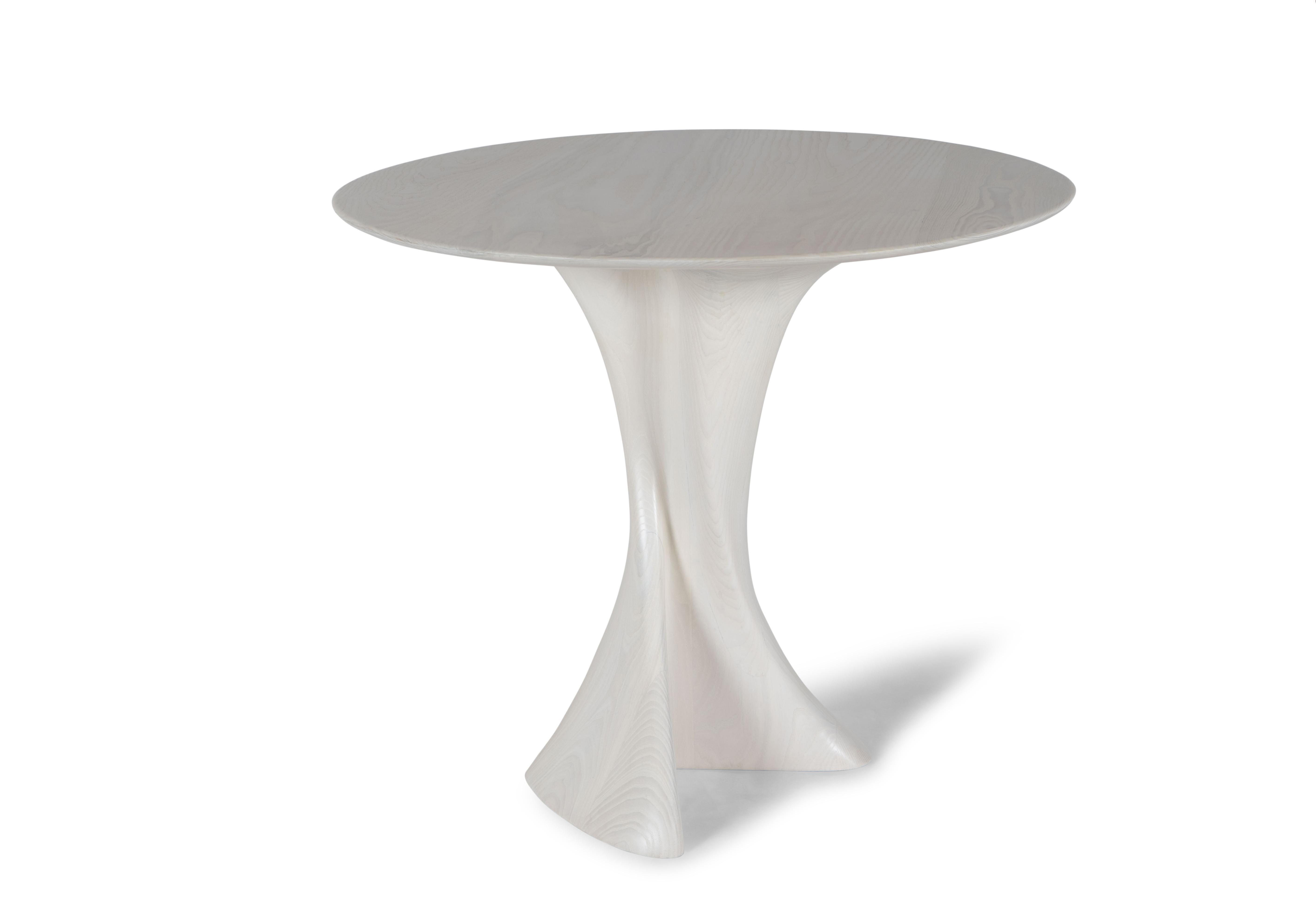 Amorph Dervish Dining Table White Wash stain in Ash wood In New Condition For Sale In Los Angeles, CA