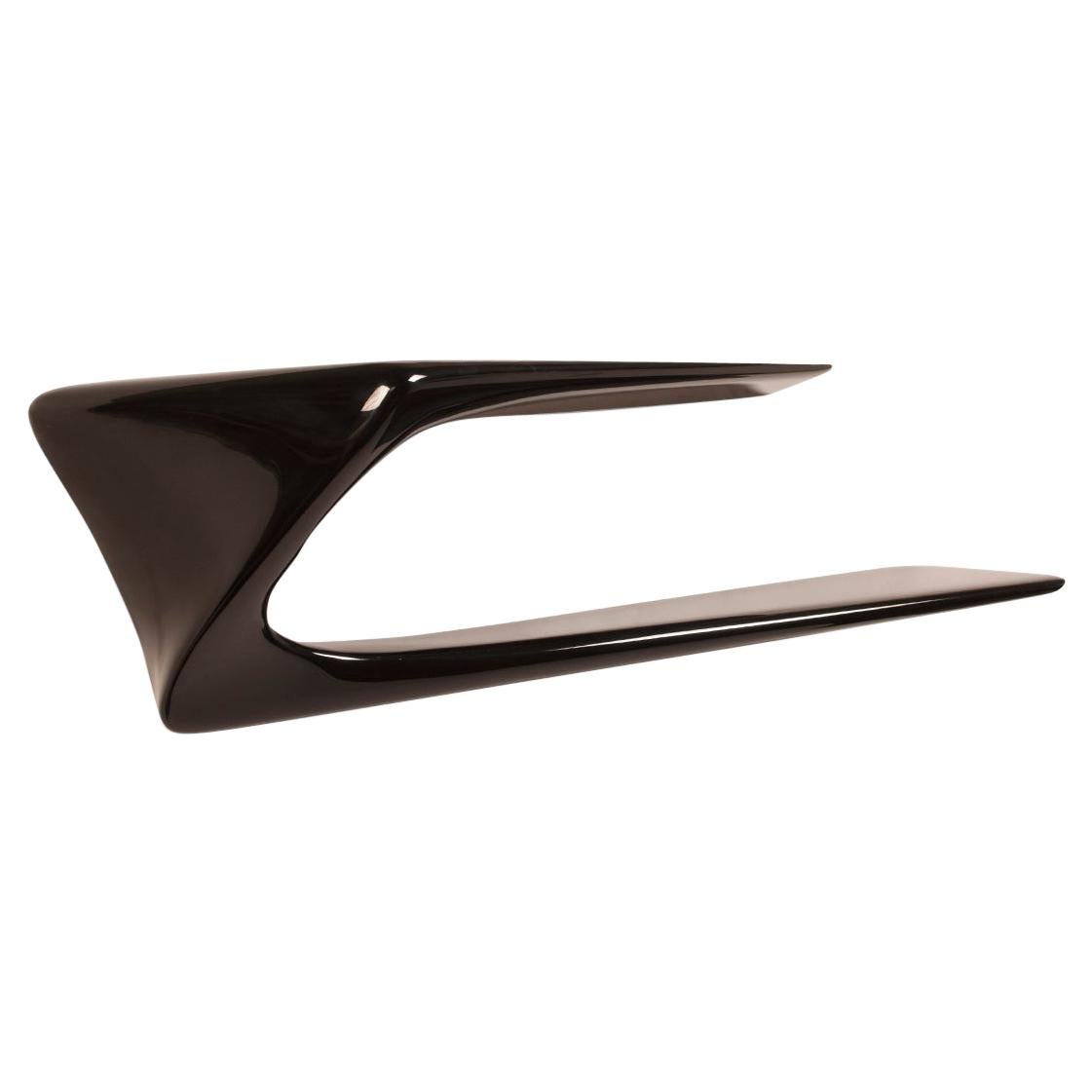 Amorph Flux modern shelf Black Lacquer Wall Mounted For Sale