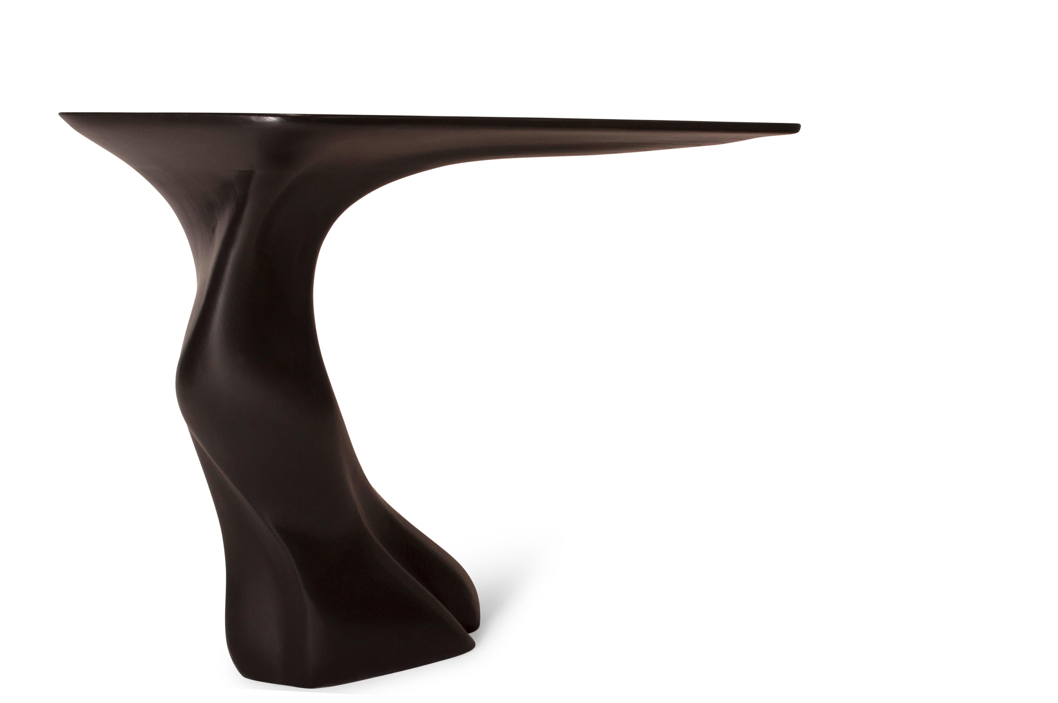American Amorph Frolic Console, Ebony Stained, Wall-Mounted, Facing Right For Sale