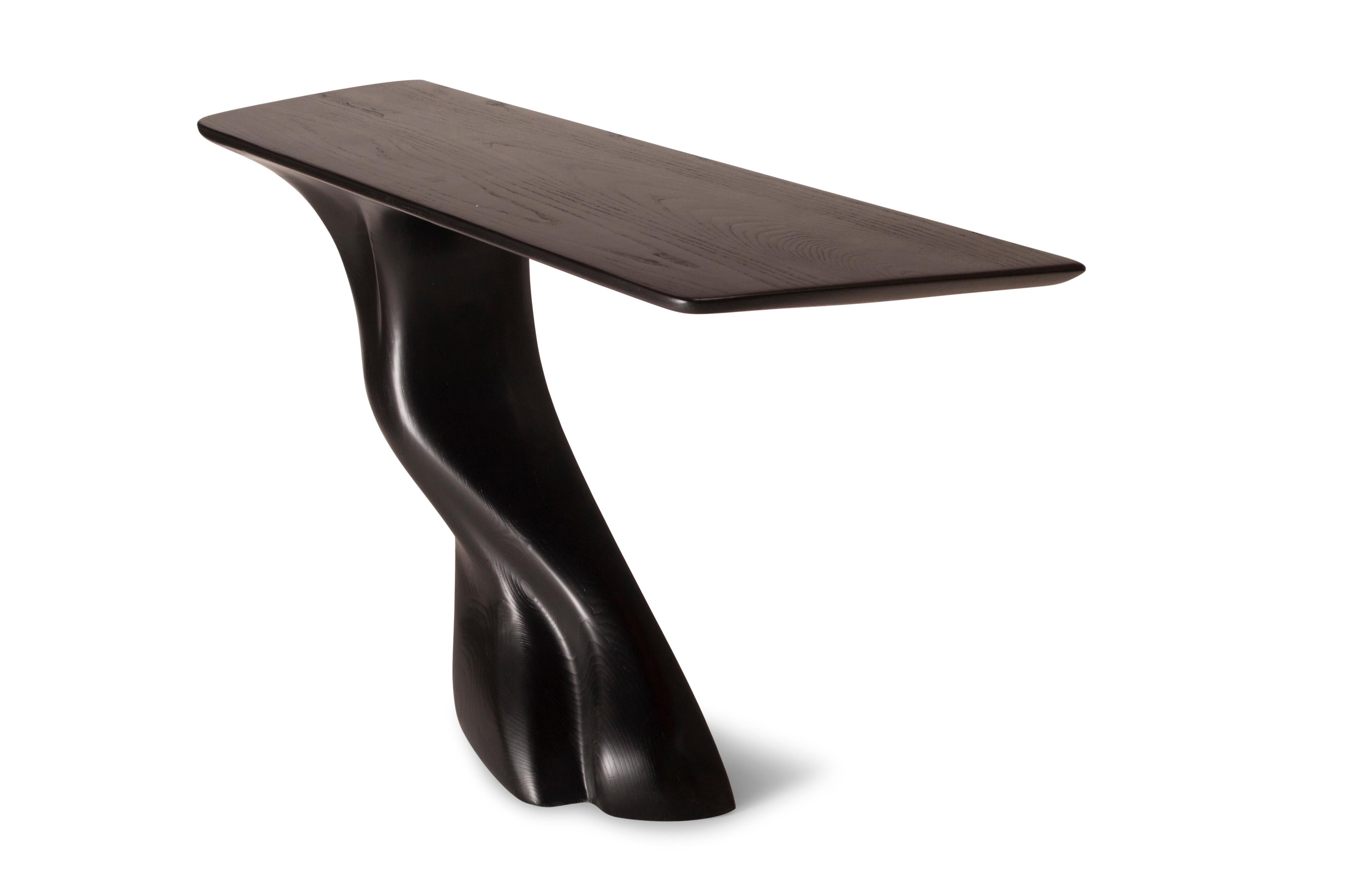 Paint Amorph Frolic Console, Ebony Stained, Wall-Mounted, Facing Right For Sale