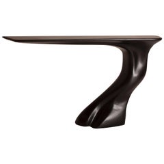 Amorph Frolic wall mounted console in Ebony stain on Ash wood Facing Left
