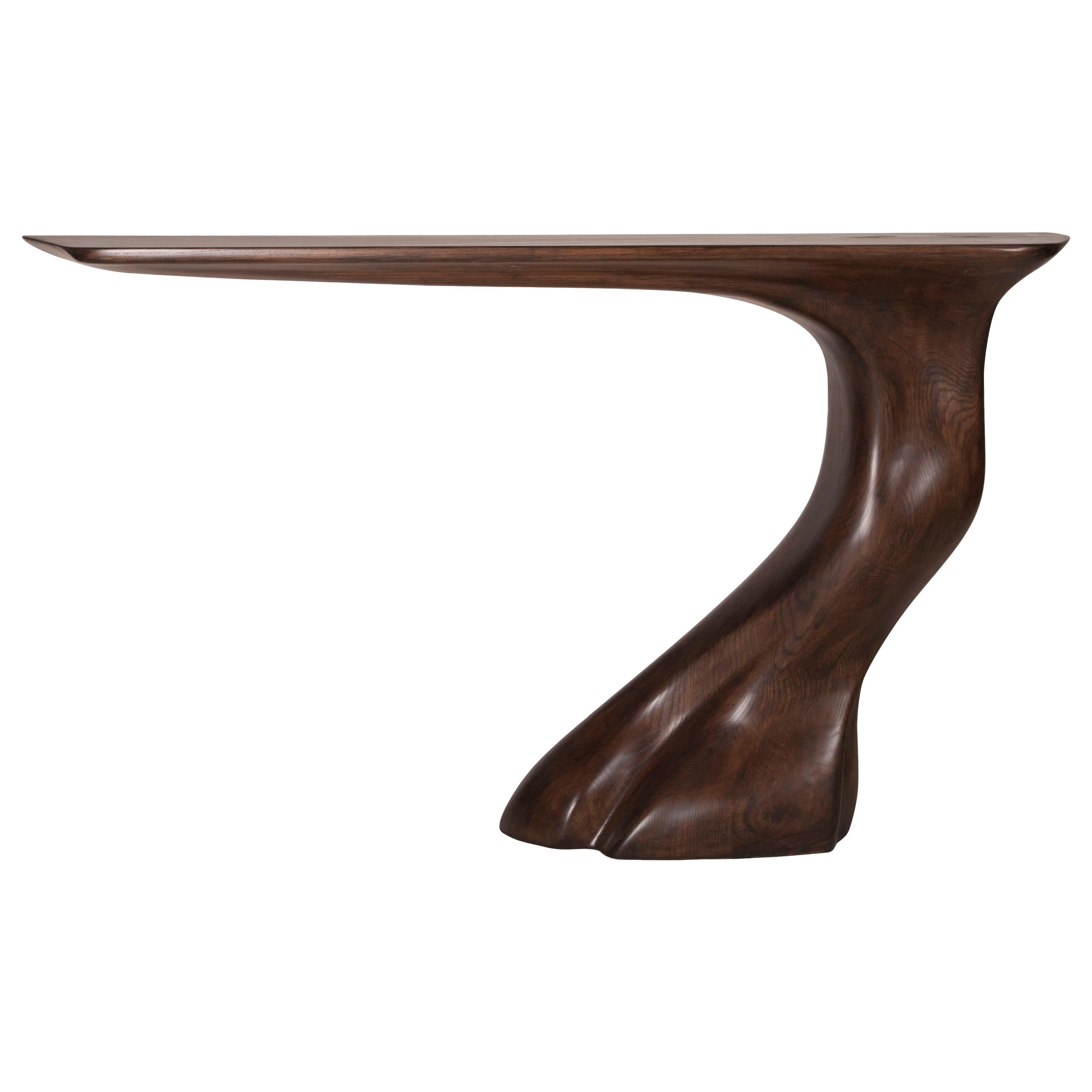 Amorph Frolic Console, Stained Graphite Walnut, Wall-Mounted