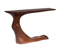 Amorph Frolic Console Table in Walnut Stain on Ash wood with base