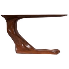 Amorph Frolic Console Table in Walnut Stain on Ash wood with base