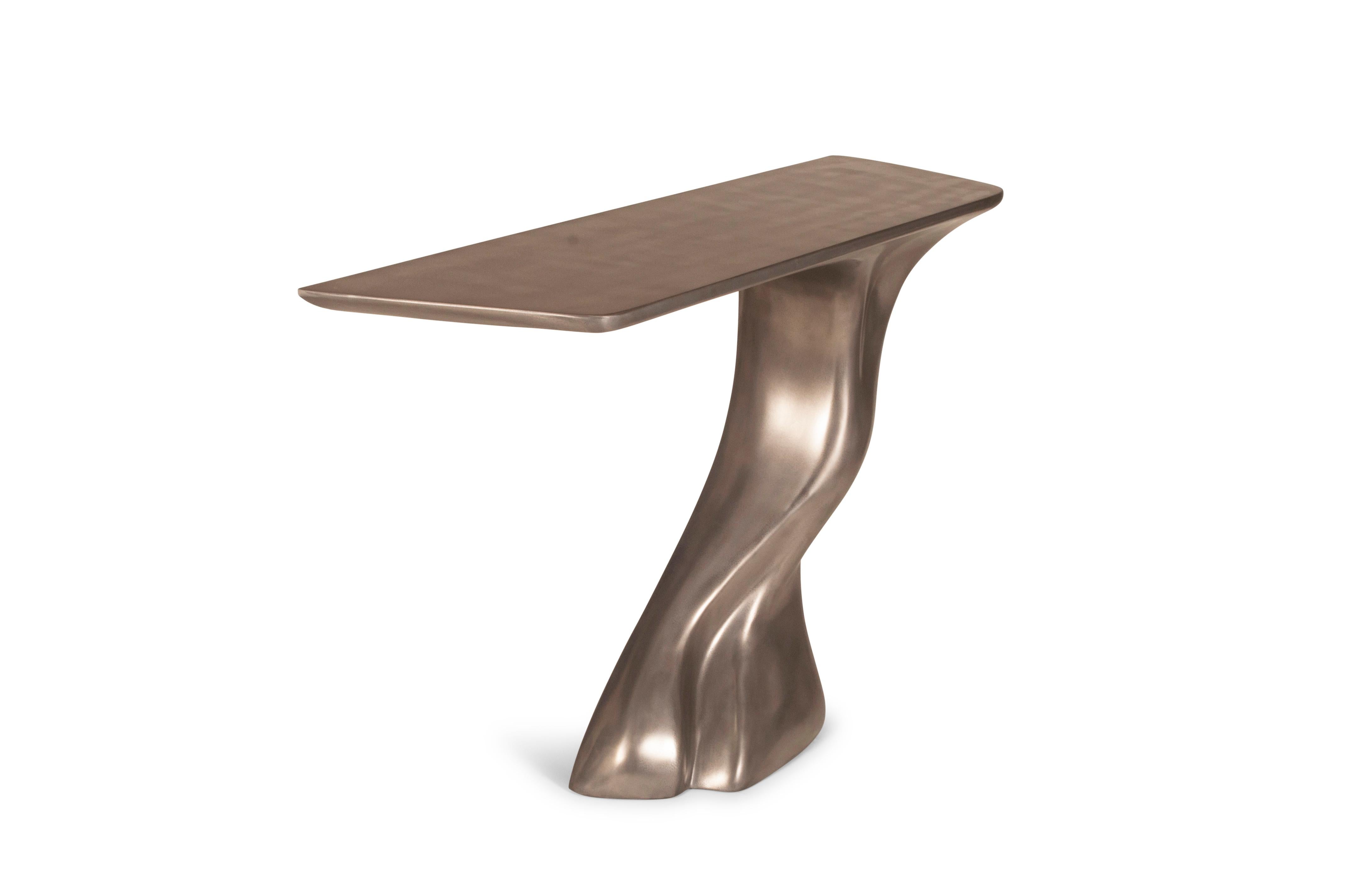 American Amorph Frolic Console Table Wall-Mounted Stainless Steel Finish