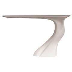 Amorph Frolic Console Table, Wall-Mounted, White Matte, Facing Right