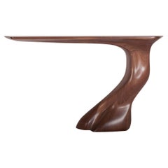 Amorph Frolic Modern Wall Mounted Console Natural Stain on Walnut Facing Right