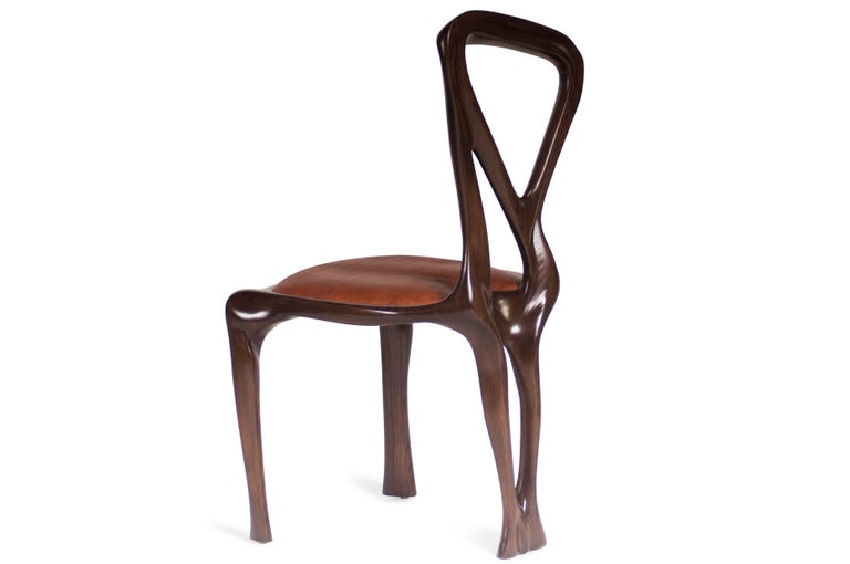 Amorph Gazelle Dining Chair, Solid Wood, Stained Graphite ...