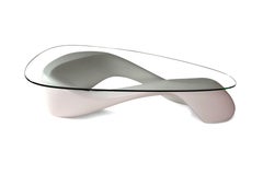 Amorph Lust Coffee Table White with Organic Glass