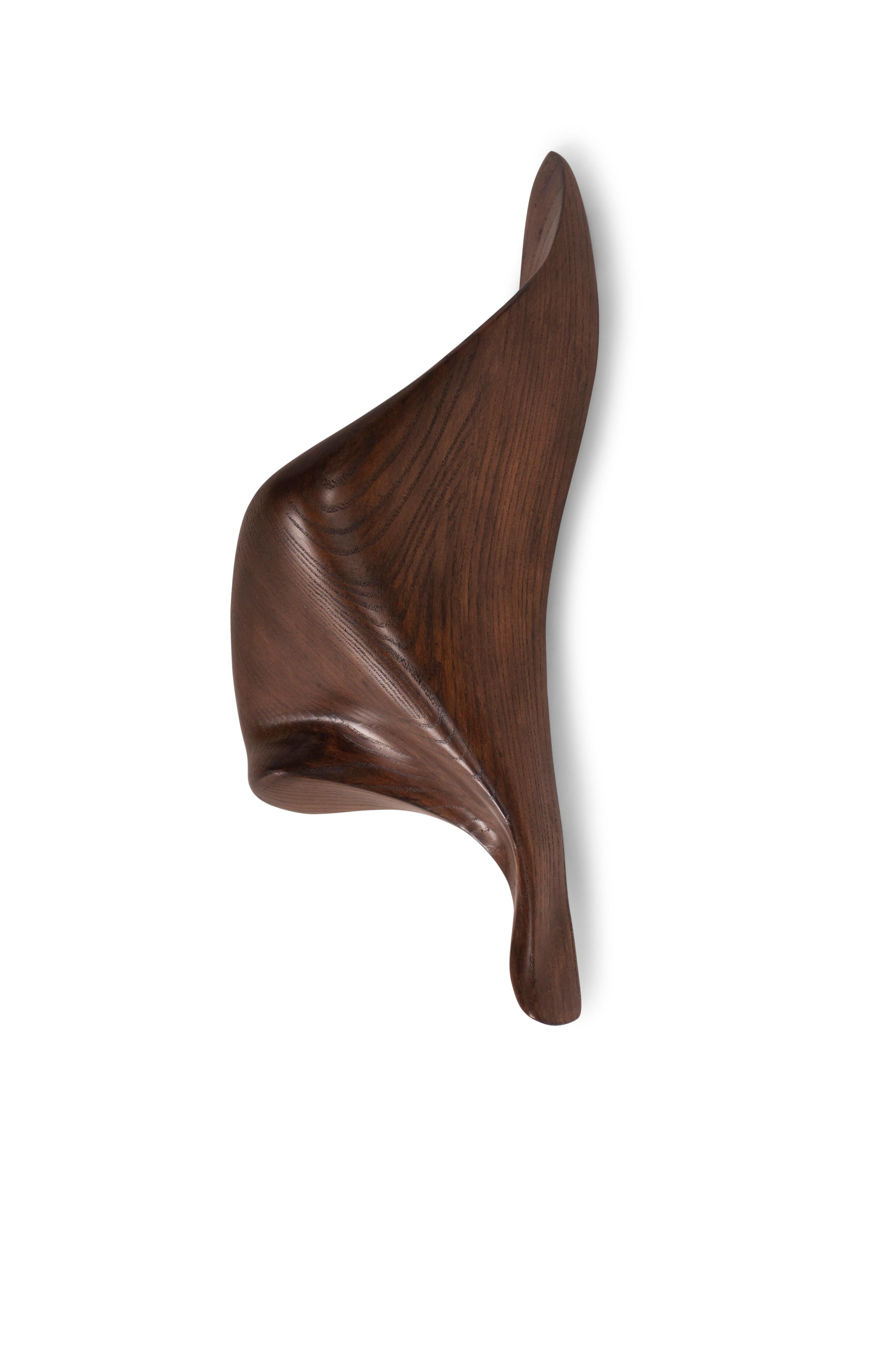 Wall light sconces is made out of wood with graphite walnut stained finish. Dimension 9