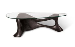 Table basse contemporaine Amorph Nyx en ébène teinté céramique