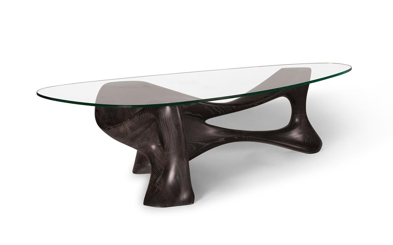 Amorph Nyx Contemporary coffee Table in Ebony Ceruse Stain   In New Condition For Sale In Los Angeles, CA