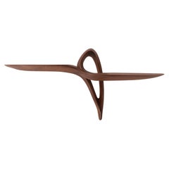 Amorph Orchid Wall Mounted Console Table in Natural Stain on Walnut Wood