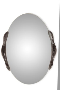 Ovate Mirror Desert Night stain on Ash wood  by Amorph