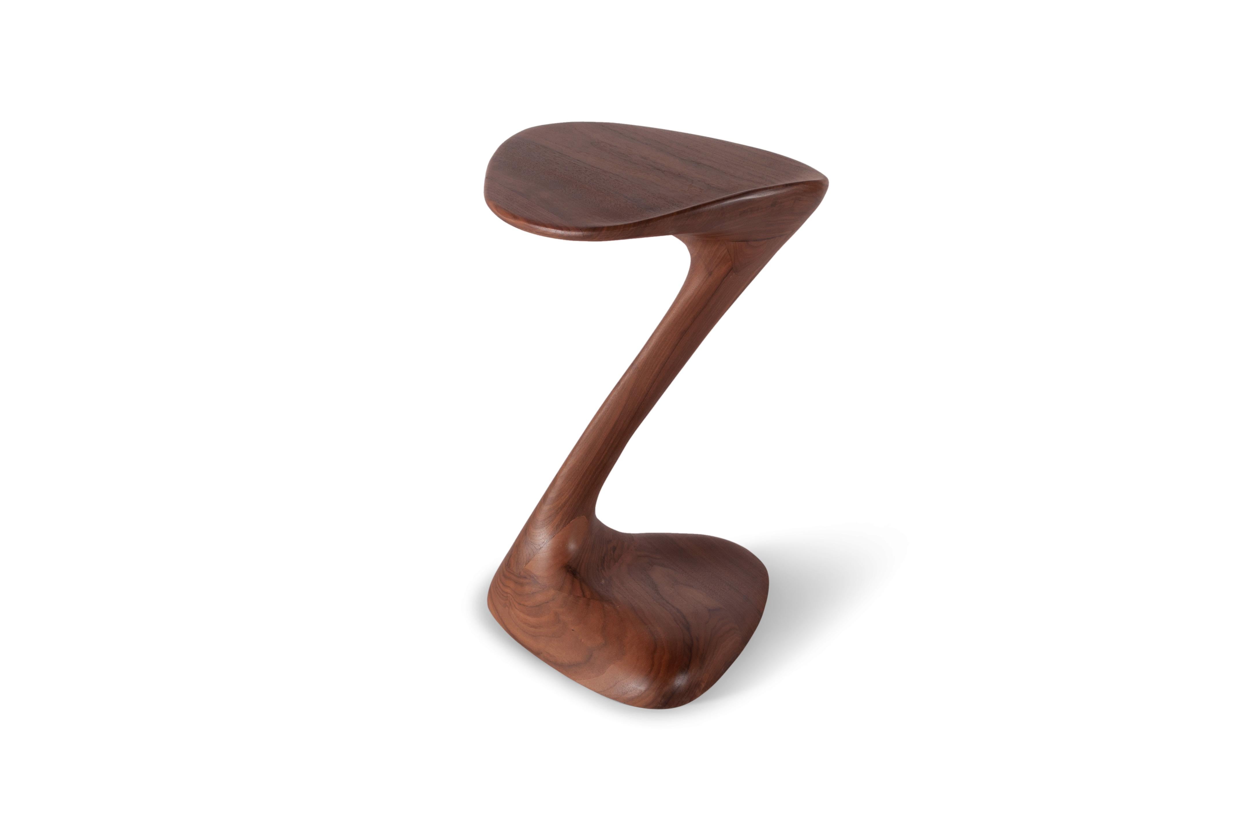 Contemporary Palm Side Table Natural stain on Walnut wood  by Amorph For Sale