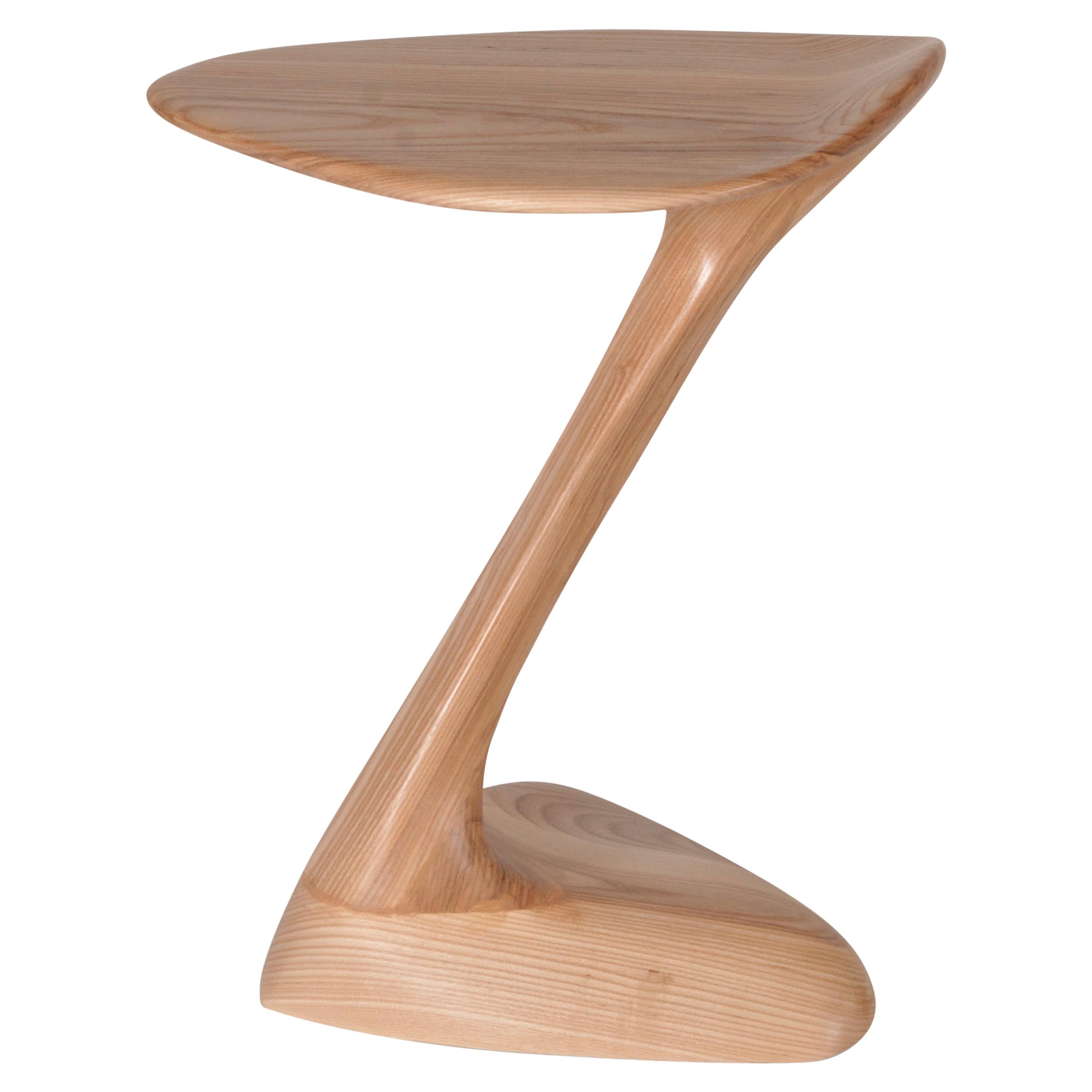 Amorph Palm Side Table Solid Ash wood with Honey stain  For Sale